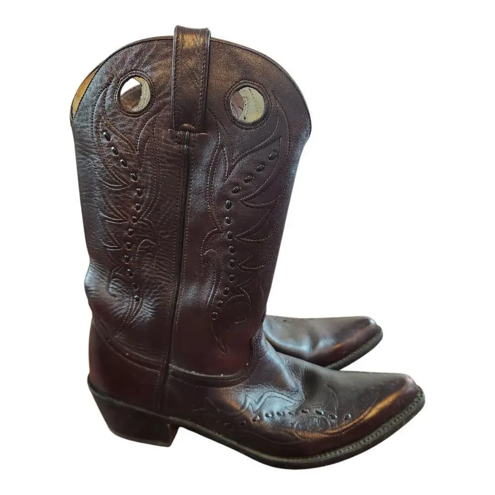 Durango D3585 Mens cowboy boots sz 10.5D leather western pointed toe dark cherry